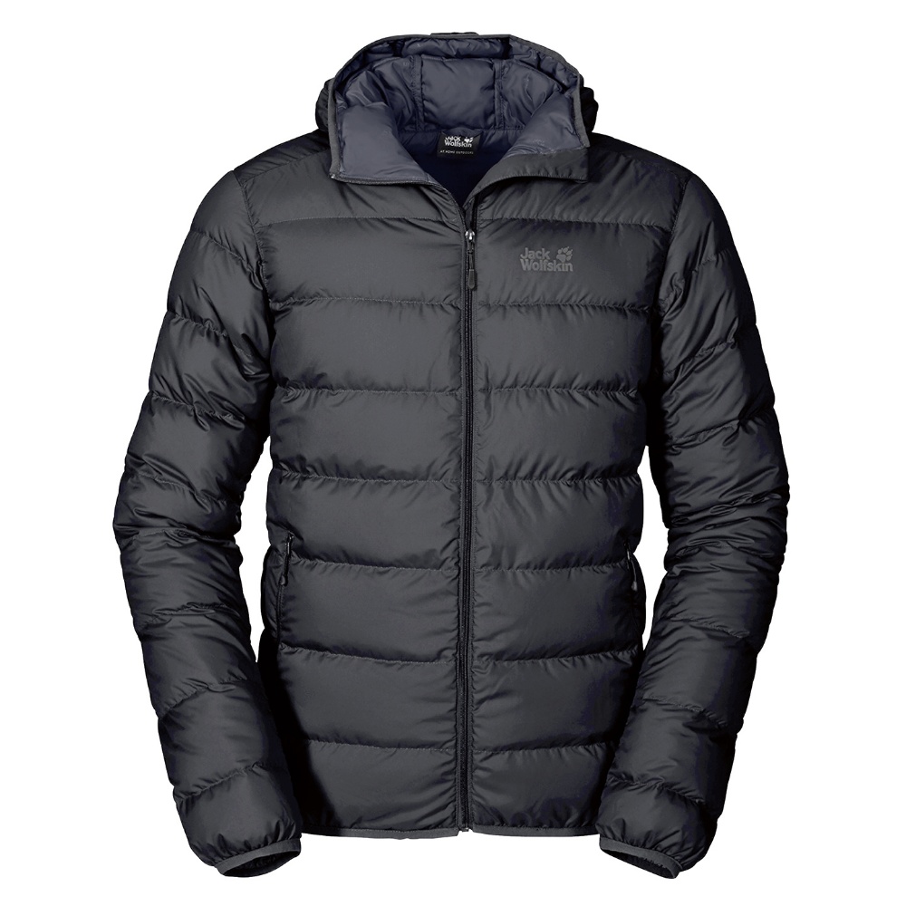Pre-owned Jack Wolfskin Mens Down Jacket (nl) Jw018 - Windproof And Highly Breathable In Black/ebony